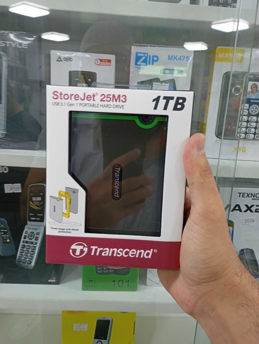 Новый внешний жёсткий диск Хард Transcend 1/2/4TB гарантия + доставка.