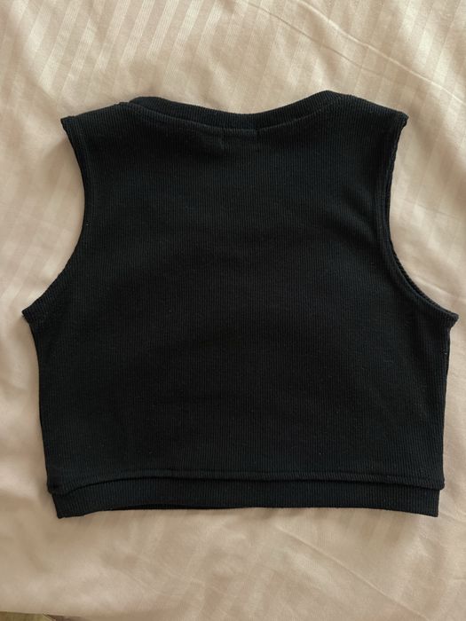 Loewe кроп топ в черен цвят