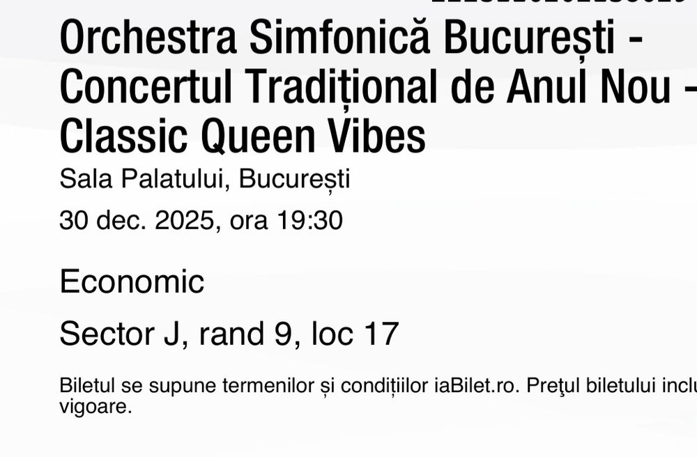 Concert, concert anul nou  sala palatului București