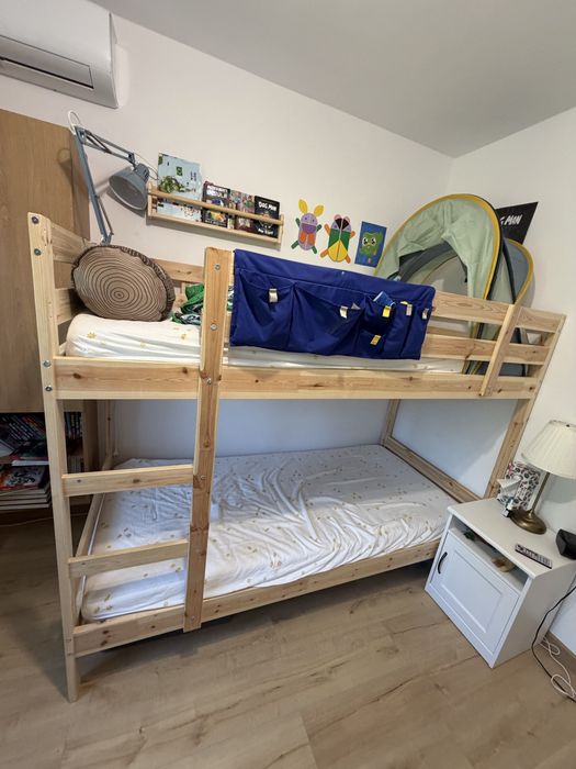 Pat supraetajat lemn MYDAL  IKEA 90/200+2 saltele