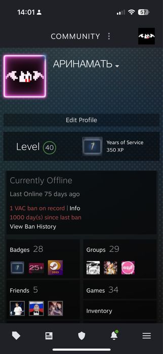 Аакаунт steam (Rust)