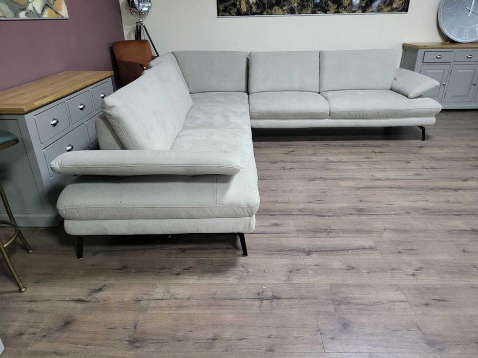 ПРОМОЦИЯ!!! Сиво-бежов ъглов диван от плат Dieter Knoll ZE-EM20075