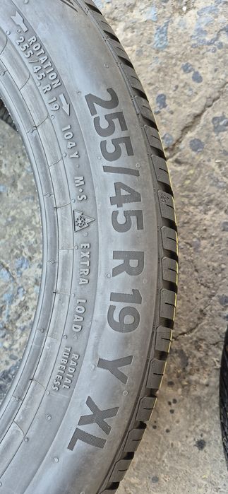4 anvelope M+S ca noi 255/45/19,doua Continental 2022,doua Goodyear 2023.Pretul este pe bucata.
