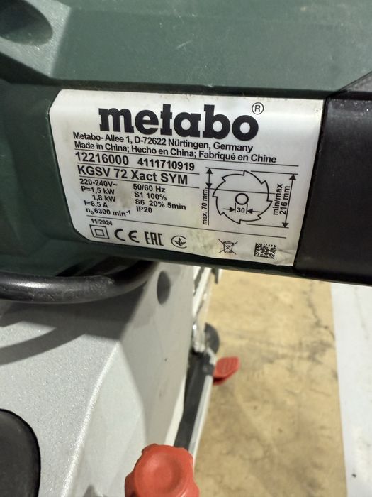 Fierastrau circular combinat de masa Metabo KGSV 72 Xact
