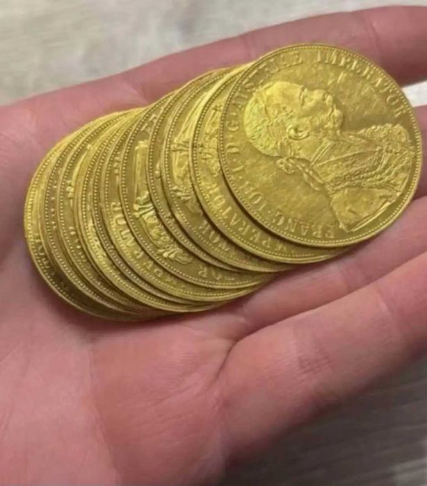 Позлатени пендари франц Йосиф дуката 1915г за накит