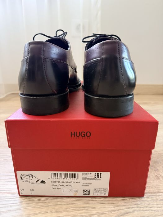 HUGO Мъжки елегантни обувки Естествена кожа, размер EU 42 UK 8 / US 9