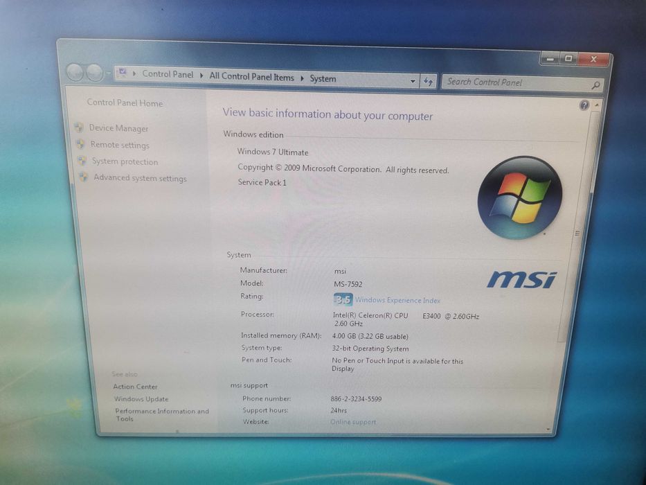 Calculator si monitor
