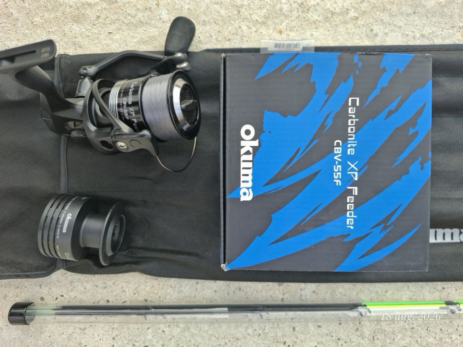 Combo Feeder:Lansetă Okuma Ceymar 3.90m 40-80g + Mulinetă Okuma Carbonite XP Feeder 5500