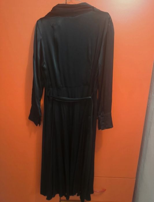 Rochie size L brand Novac Couture din matase (bleumarin)