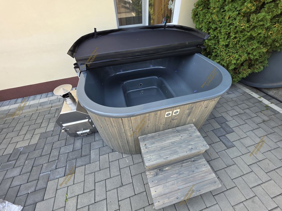 Ciubar patrat fibră, jacuzzi Hidromasaj Aeromasaj