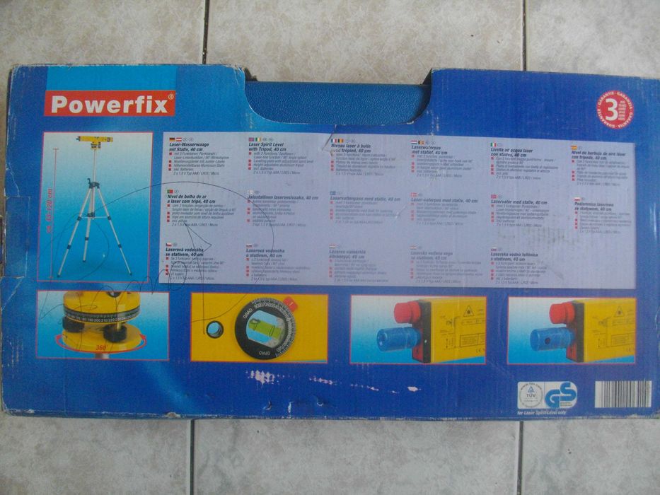 Обхват 650м нов немски лазерен нивелир Комплект Статив/Трипод Powerfix