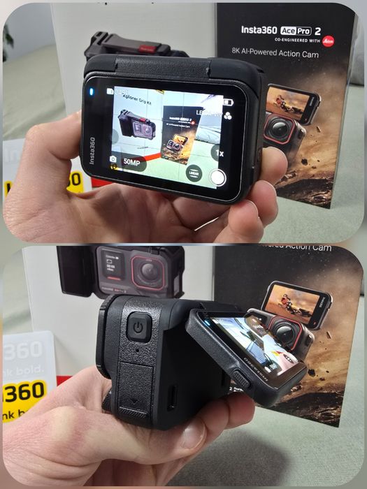 Insta 360 AcePro 2, garanție, 2 baterii,  Xplorer grip kit, perfectă.