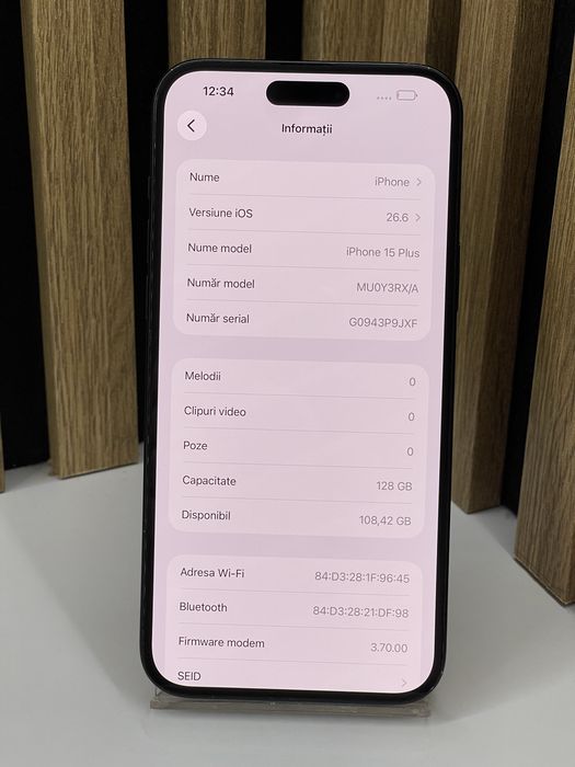 Iphone 15 Plus 128Gb 85% baterie Garantie / Factura #59307