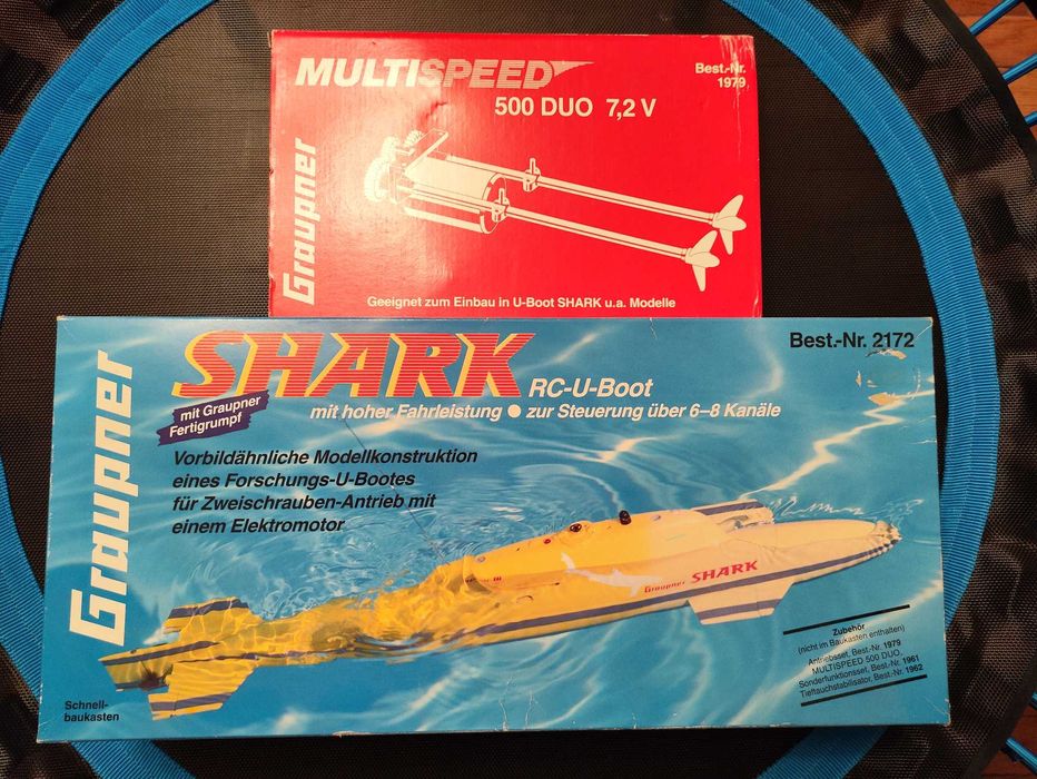 Mini-submarin Graupner Shark + motor Multispeed 500 Duo - modelism
