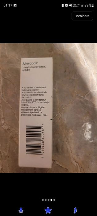 Alergodil spray nazal antihistaminic antialergic