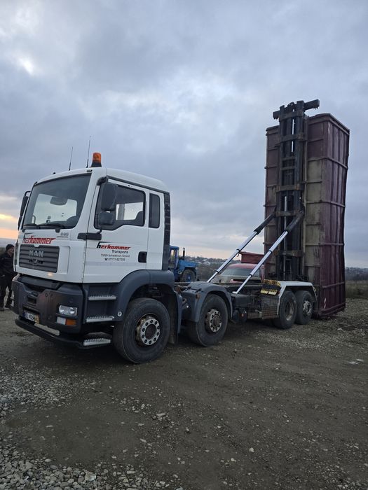 Man TGA  Abrollkipper-silo basculabil