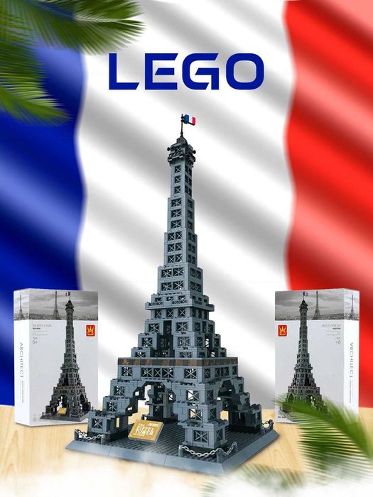 LEGO конструктор, BIG BEN, EYFEL, бурдж халифа, статуя свободы,