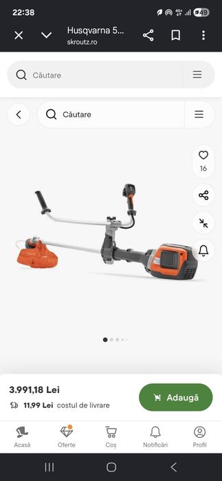 Corp Motocoasa Husqvarna 535 IRXT Nouă