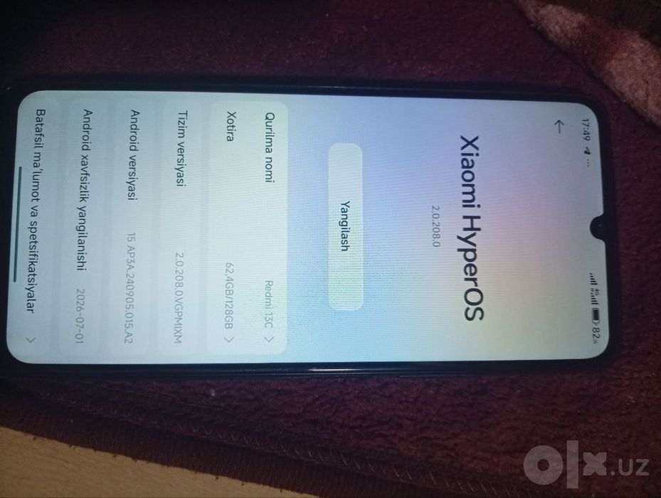 Redmi 13c shoshilinch pul kerak