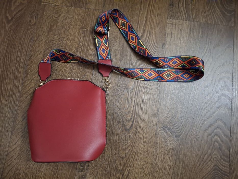 Мини-сумка текстиль, искусственная кожа