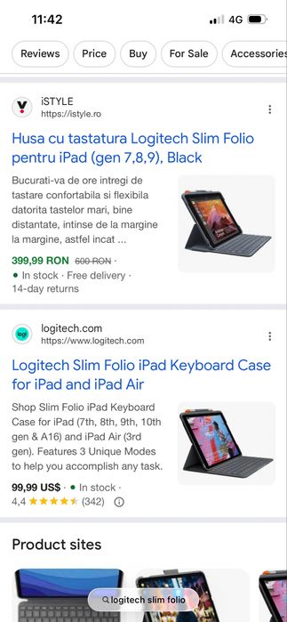 IPad 7 ca nou cu tastura Logitech