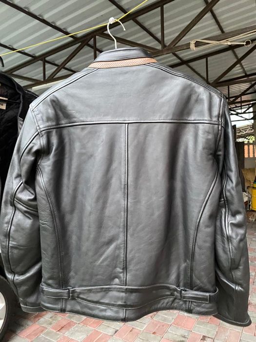 Куртка кожанная мото