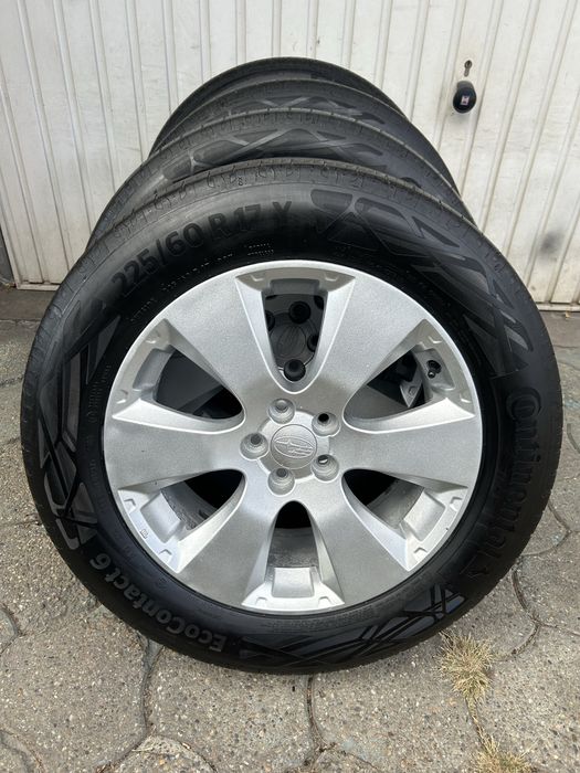 Jante aliaj 5x100mm, anvelope vara 225/60 R17, Subaru Forester, Outback
