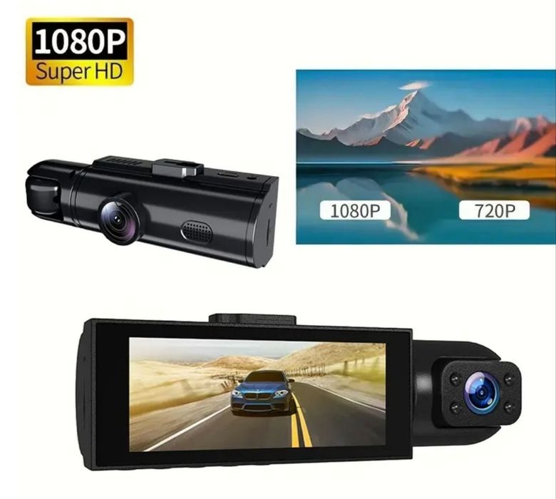 1080P Автомобильный 3 в 1  видеорегистратор
