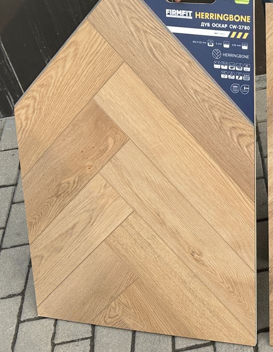 Кварцвинил SPC FirmFit Herringbone Дуб Оскар