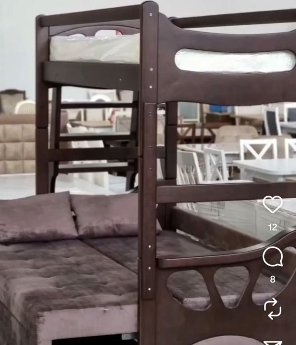 Двухярусная кровать трансформер б/у