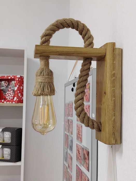 Lampa - aplica de perete rustica cu intrerupator