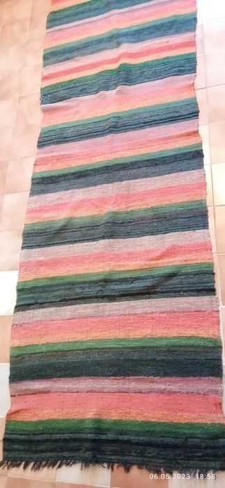 Антикварна ЧЕРГА ръчно тъкана 260/80+подарък ваза!