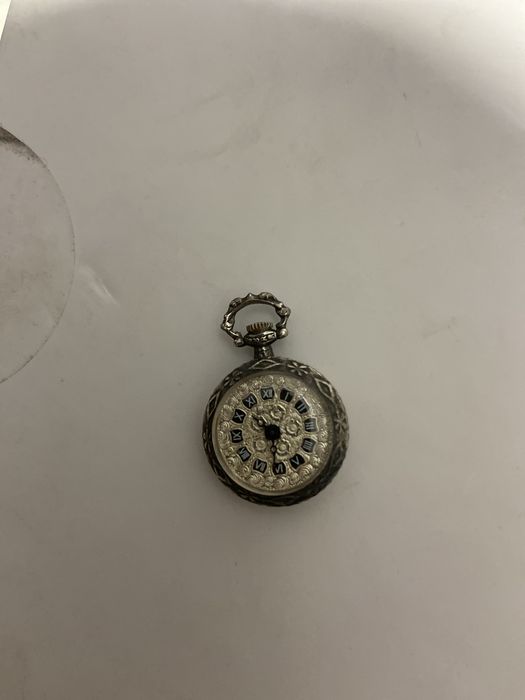 Ceas de buzunar mecanic Heurlux argint