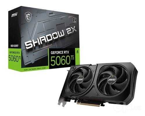 Видеокарта MSI NVIDIA GeForce RTX 5060 TI 8G SHADOW 2X OC