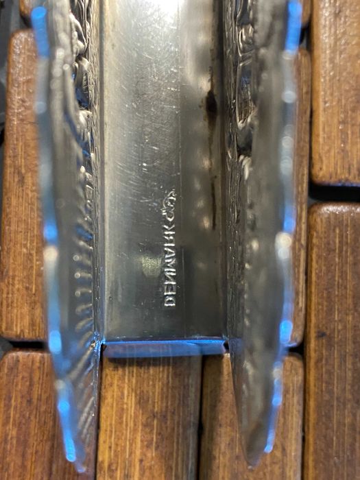 #1503# Държач за салфетки. Винтидж. Посребрена. От Дания