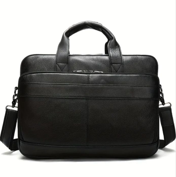 Мъжка кожена офис чанта за лаптоп 16” и бизнес пътувания -8% Промоция!