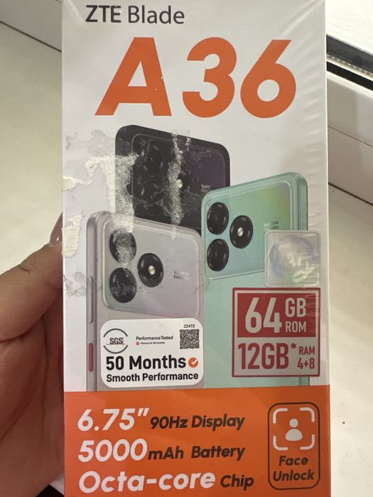 Телефон A36 черного цвета