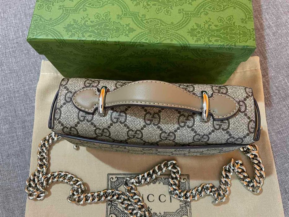 Оригинална Gucci Petite мини Чанта За Рамо Кожа Гучи Mini Горна Дръжка