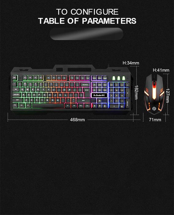 Tastatura Mecanica si Mouse cu Fir Gaming BladePRO K-Snake