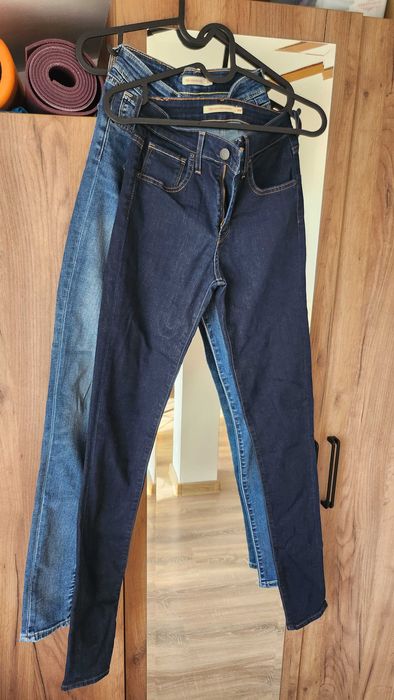 Дънки Levis skinny fit high rise w24 l32 син цвят и тъмно син