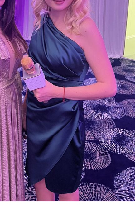 Rochie picasso verde de seara