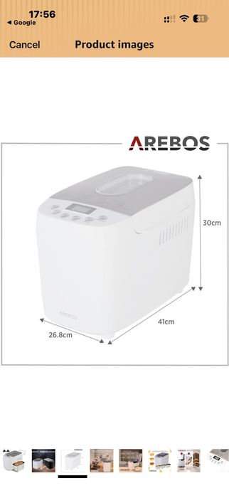 Mașină de făcut pâine Arebos