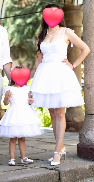 Бутикови еднакви рокли за майка и дъщеря. Комплект рокли мама и аз