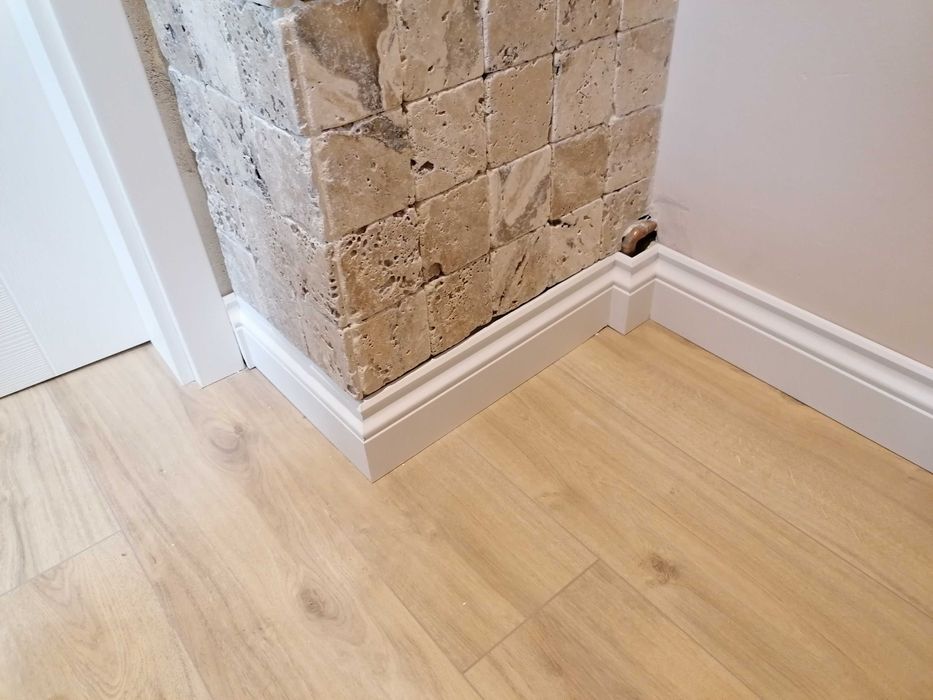 Монтаж на ламиниран паркет / трислоен паркет / 3D ламинат на стена