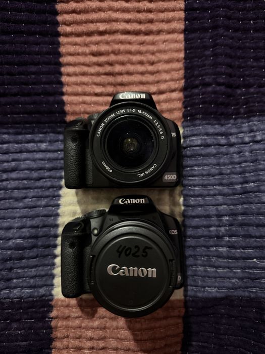 Canon eos 450D с объективом 18-55mm и без