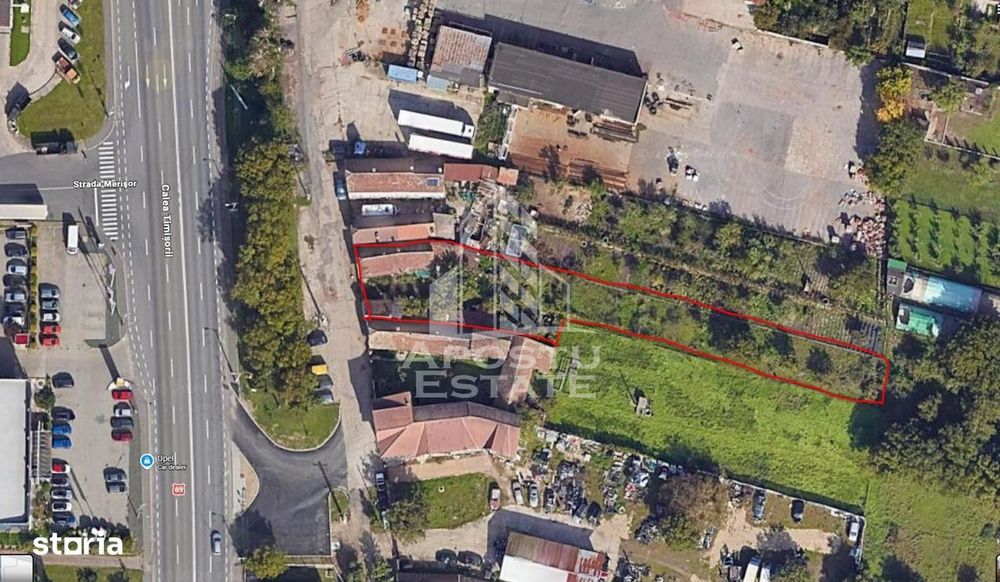 Teren comercial 1.273 mp + construcție Calea Timisorii