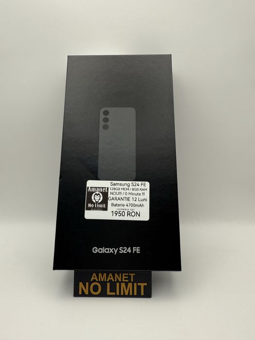 Samsung S24 FE 128GB / 8GB RAM NOU!!! Sigilat Garantie 12 Luni.