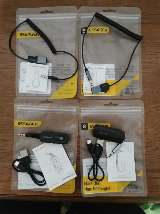 Adaptor Modulator Bluetooth USB jack 3.5 receiver Auxiliar / 2 in 1 cu baterie