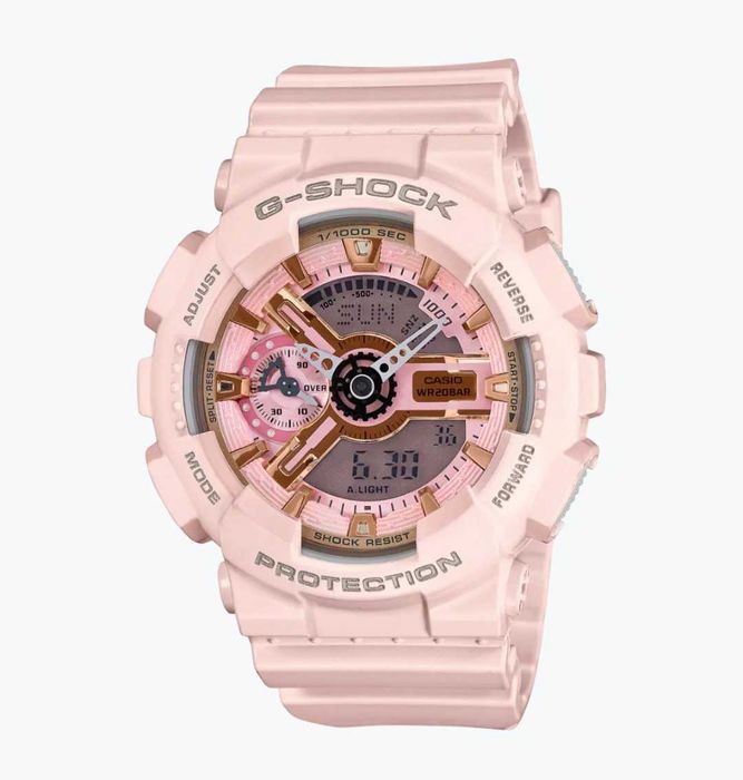 Ceas Sport Dama ,Unisex Casio g shock Gmas110- pink Hibryd .Nou, Garantie 2 ani