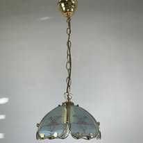 Candelabru alama cu sticla pictata hol/terasa